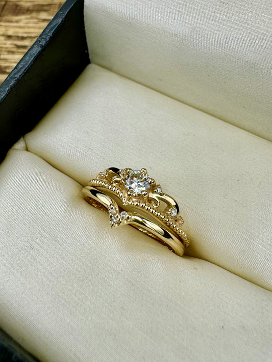 💍Bague d'inspiration couronne en or