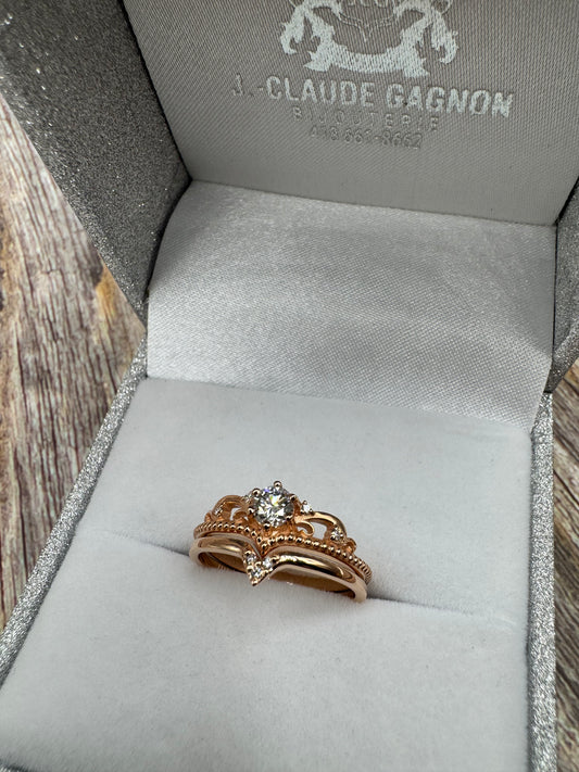 💍Bague d'inspiration couronne en or