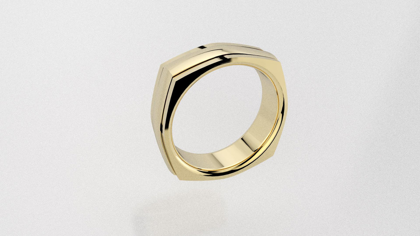 💍Jonc pour homme effet carré