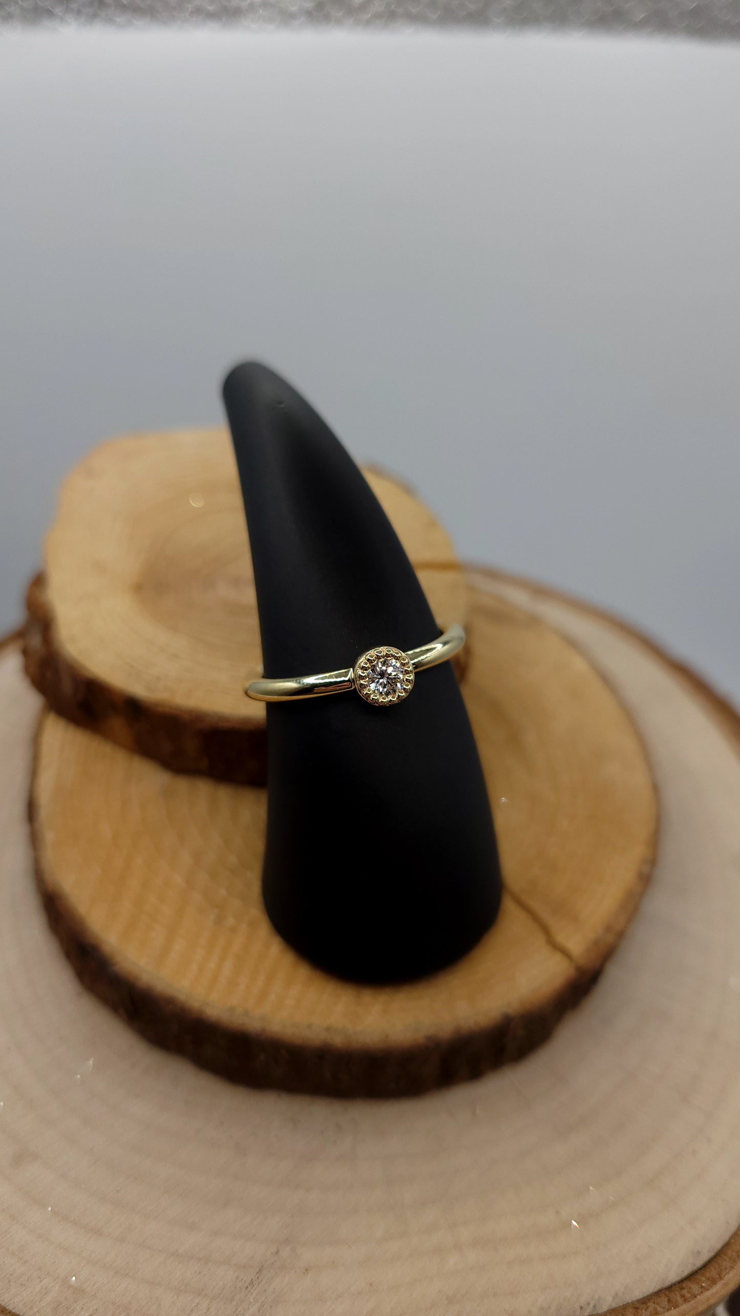 ✨️Bague Soleil halo en or jaune 10k