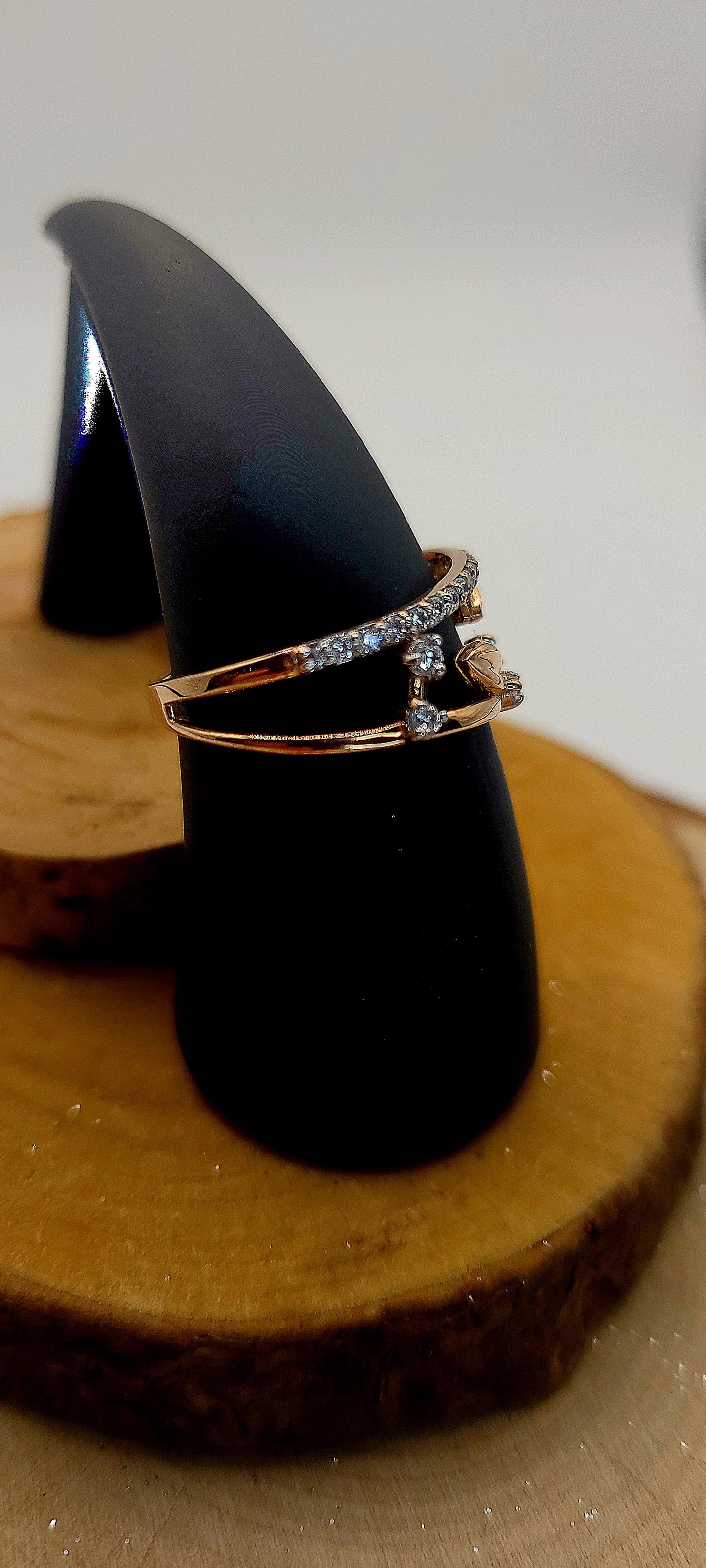 ✨️Bague “Sylphide” – Or rose 10k & zirconiums cubiques