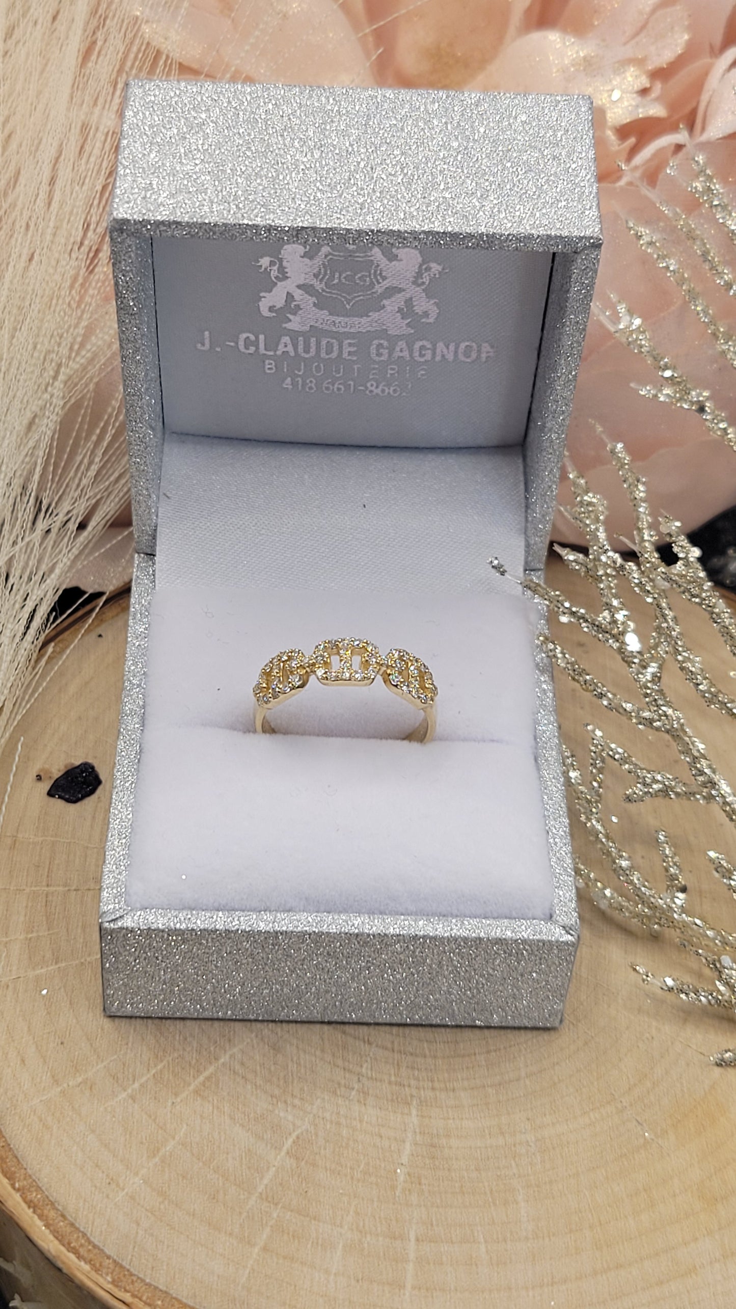 ✨ Bague en or 14k – 35 diamants étincelants