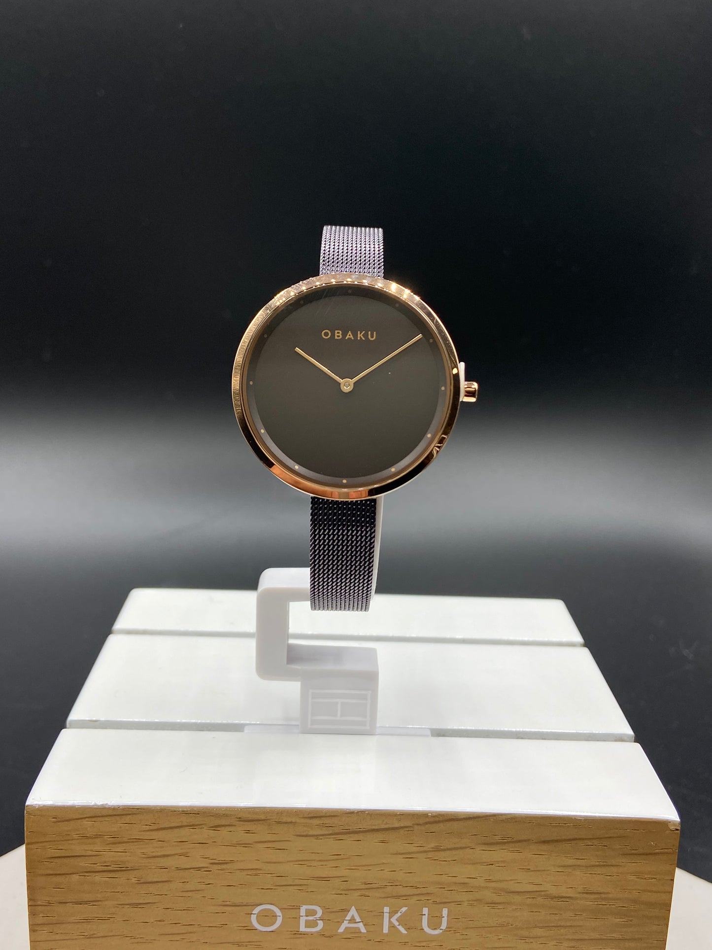 Montre Obaku avec cadran et bracelet maron - Bijouterie Jean-Claude Gagnon