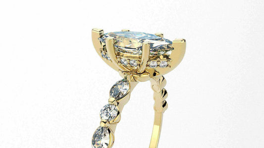 💍Bague Élégance Marquise – Diamants de laboratoire 1ct + 0,25ct