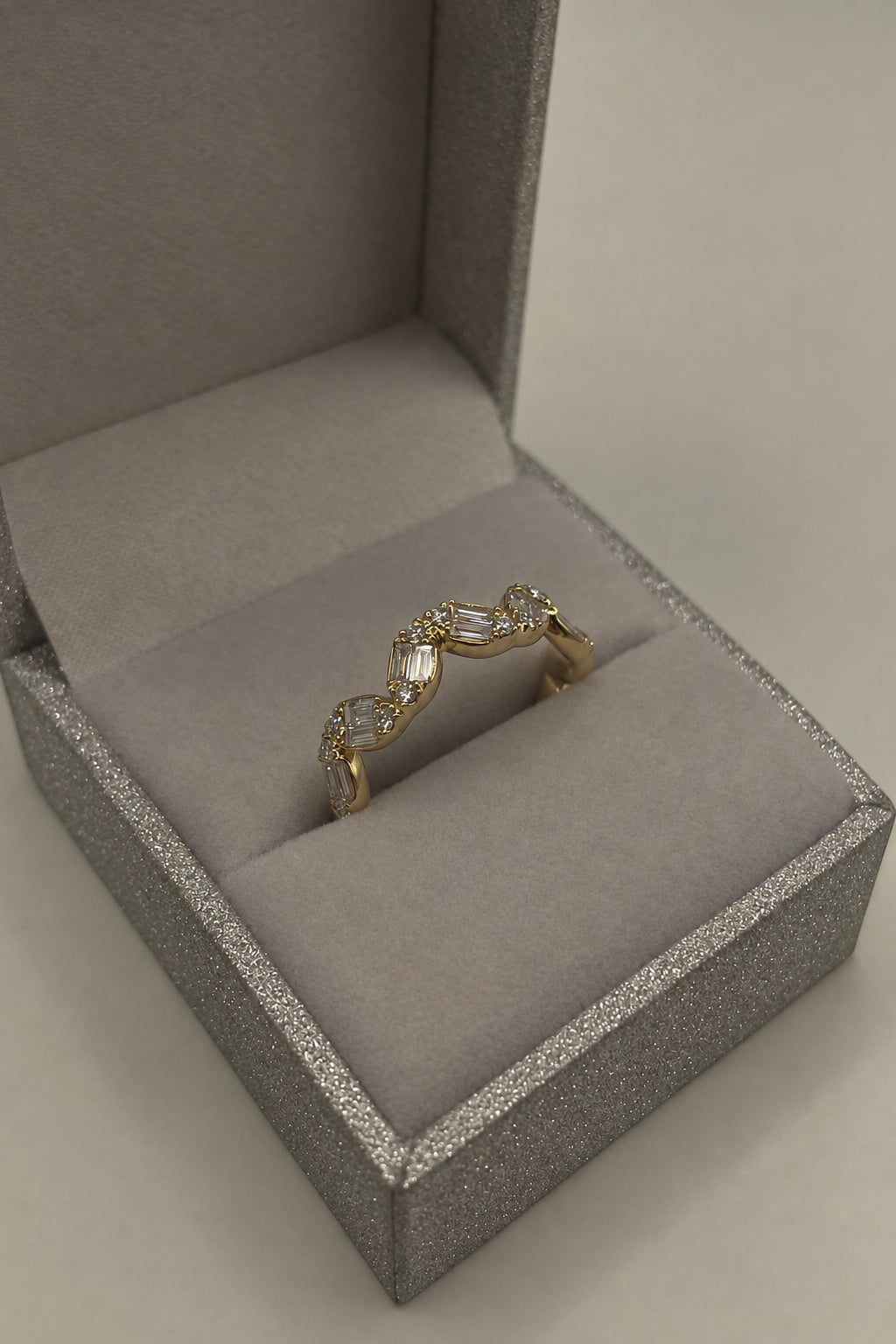 Jonc semi-éternité - diamants laboratoire