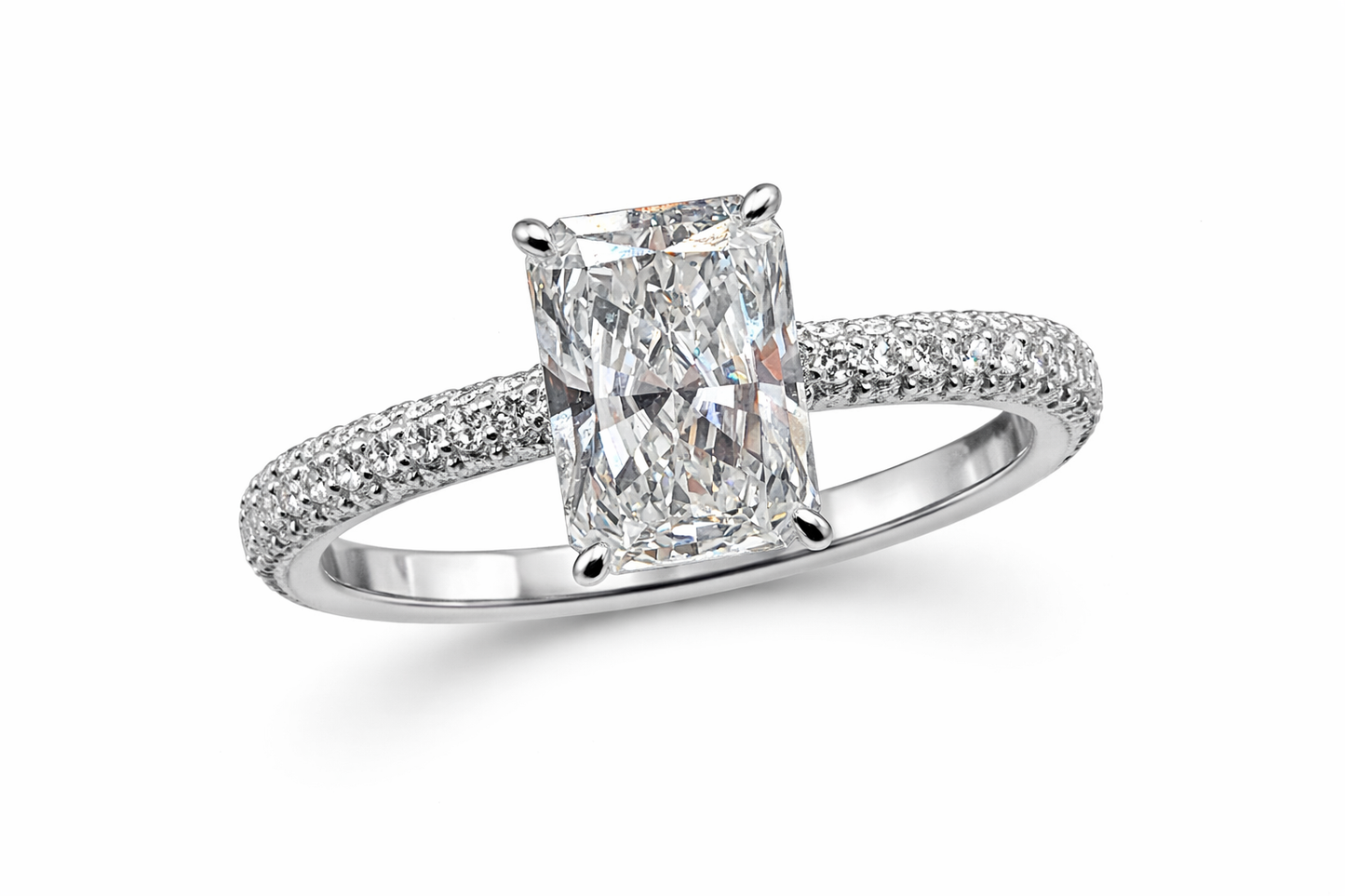 ✨️Bague en or blanc 14K & diamants de laboratoire