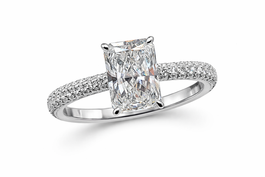 ✨️Bague en or blanc 14K & diamants de laboratoire