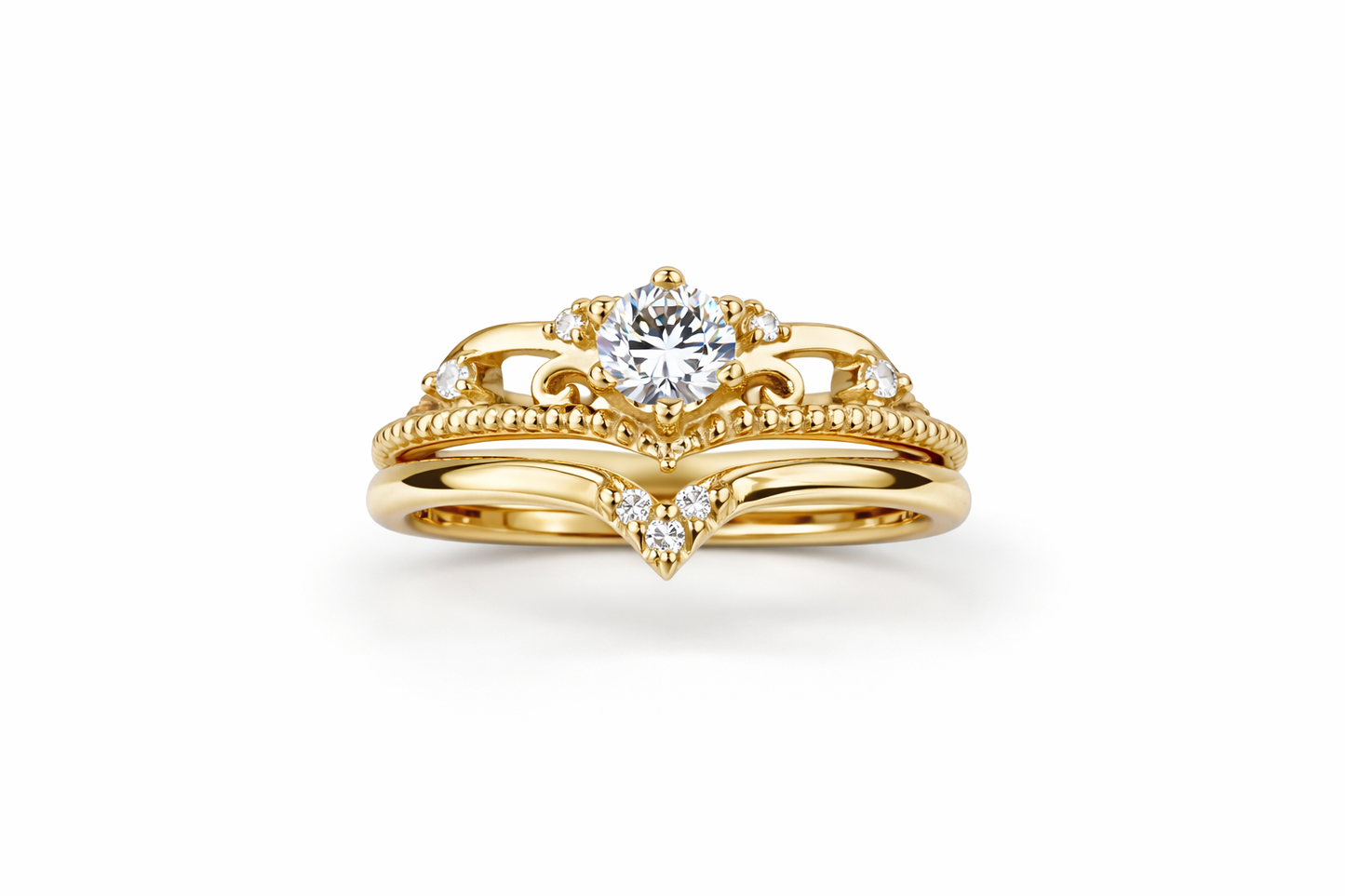 💍Bague d'inspiration couronne en or