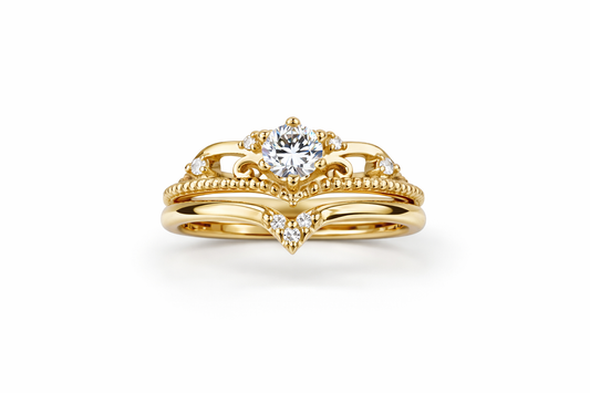 💍Bague d'inspiration couronne en or