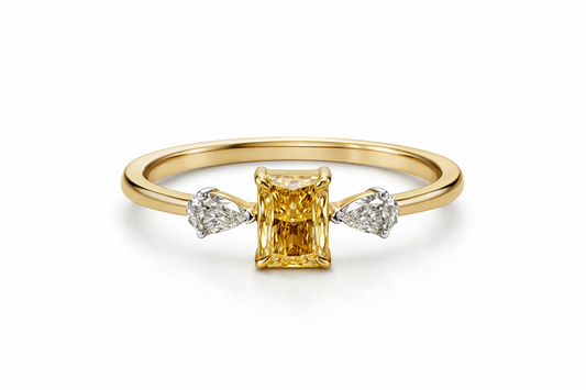 ✨️Bague Diamant Canari or jaune