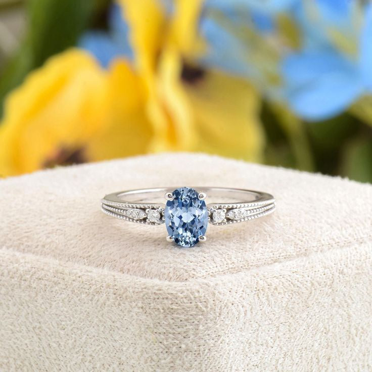 Dépôt – Fabrication d’une bague avec aigue-marine et jonc assorti