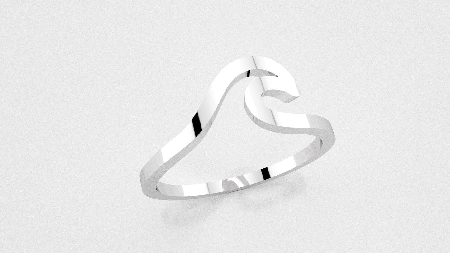 Bague minimaliste Vague en or