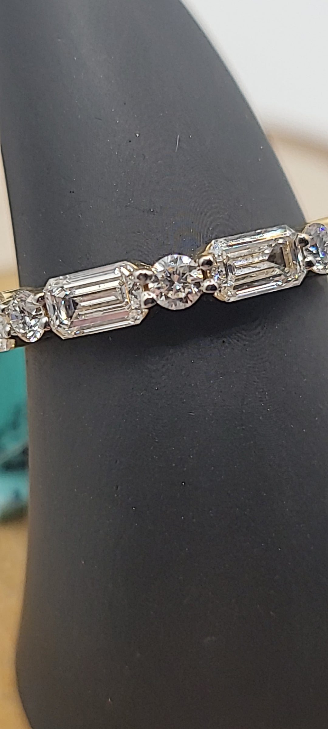 ✨ Bague en or blanc 14K – 16 diamants, 2.900 ct