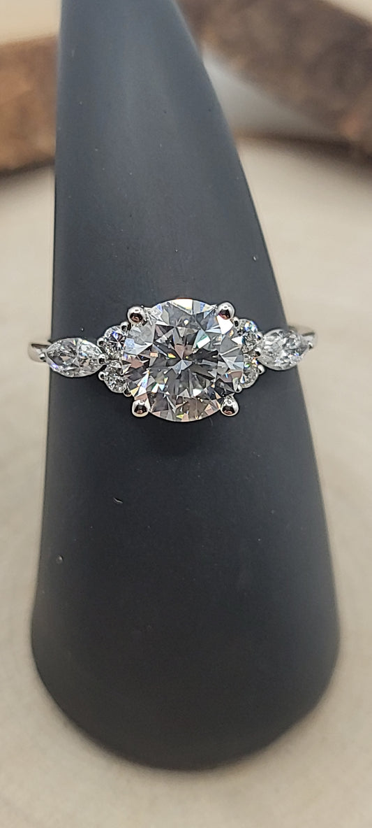 ✨Bague en or blanc 14K et diamants