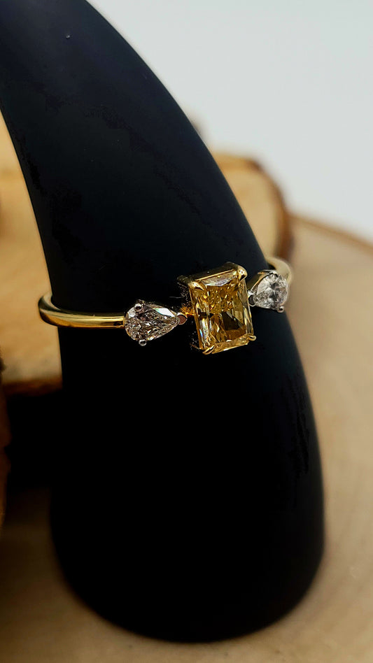 ✨️Bague Diamant Canari or jaune
