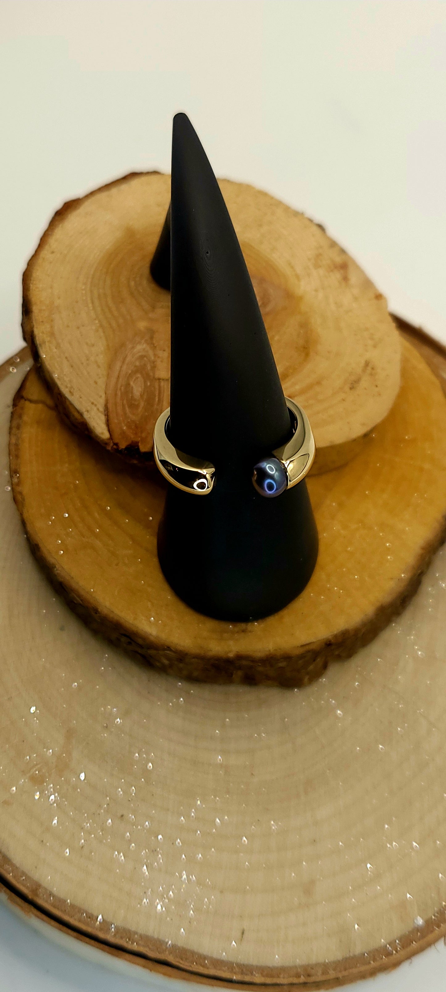 ✨️Bague “Veilleuse” – Or jaune 10k & Pierre d’Haïti