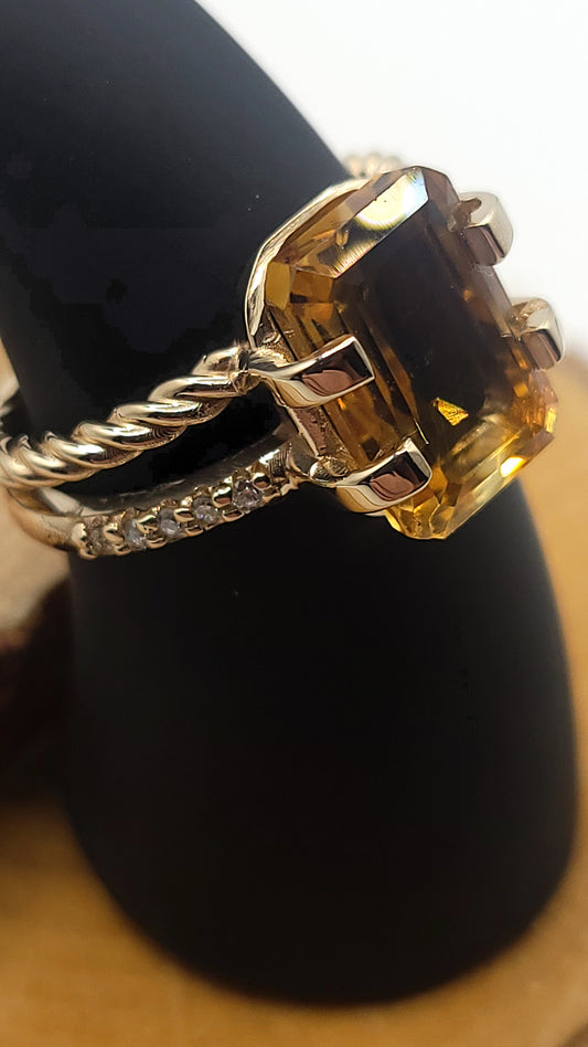 💍Bague Citrine 10k