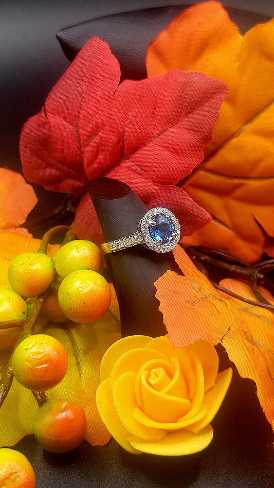 ✨️Bague en or blanc avec topaze suisse