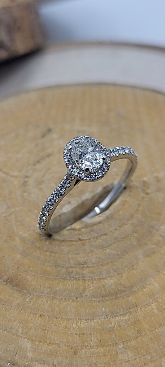 ✨Bague en or blanc 0,98 ct