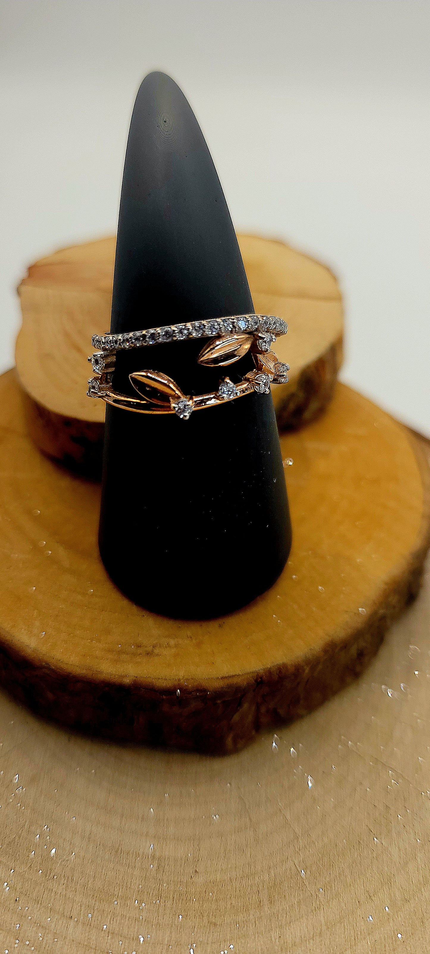 ✨️Bague “Sylphide” – Or rose 10k & zirconiums cubiques