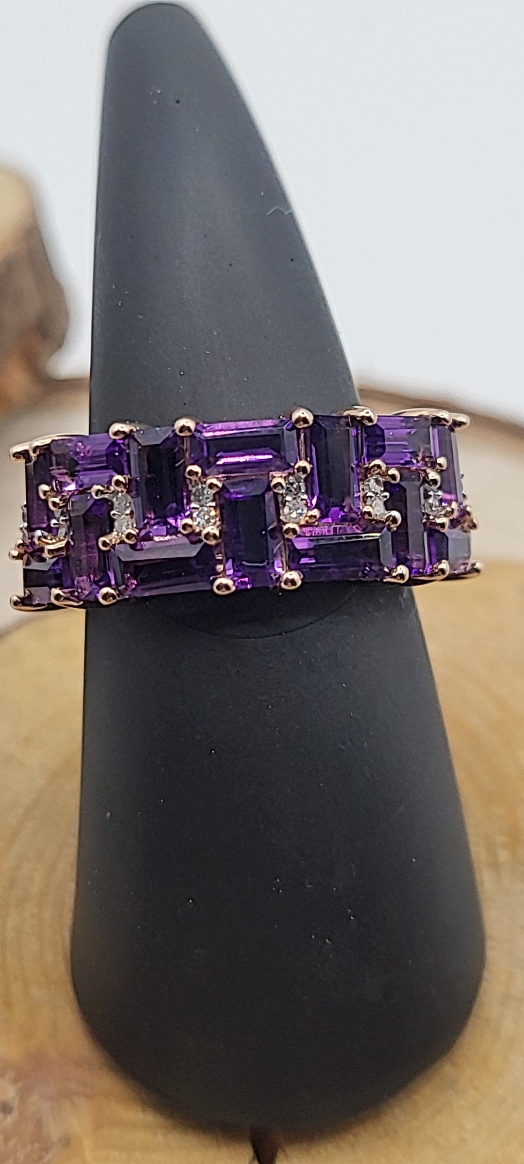 ✨️Bague or rose Améthyste d’Afrique