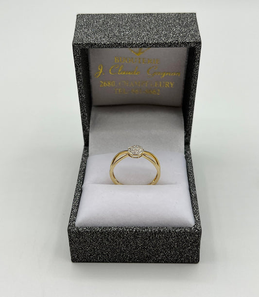 💍Bague en or jaune avec diamants