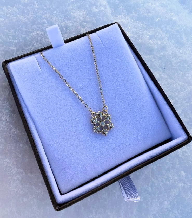 Collier "Flocon" en or