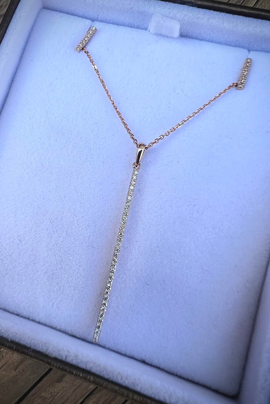 Ensemble en or rose avec diamants